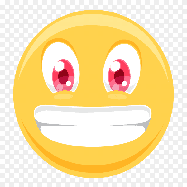 Smiley emoji with rolled eyes on transparent PNG
