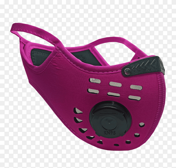 Mascarilla fucsia - Medical face mask on transparent background PNG