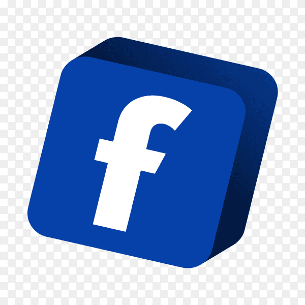 3D facebook logo PNG