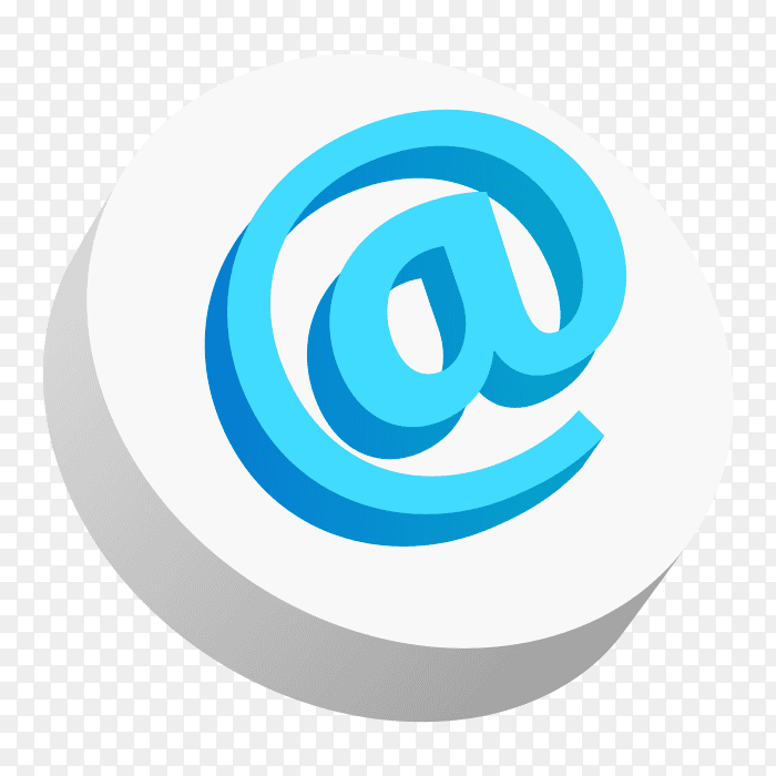 3d Digital at sign symbol "@" PNG