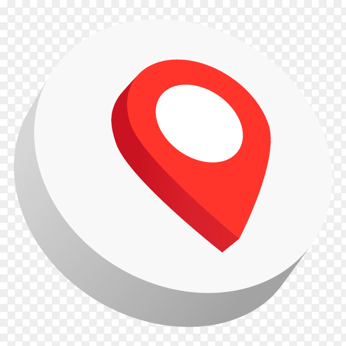 3d logo gps red color icon PNG