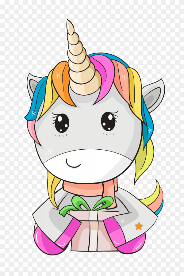 Cute unicorn PNG