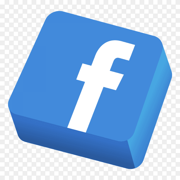 Logo facebook 3D icon PNG