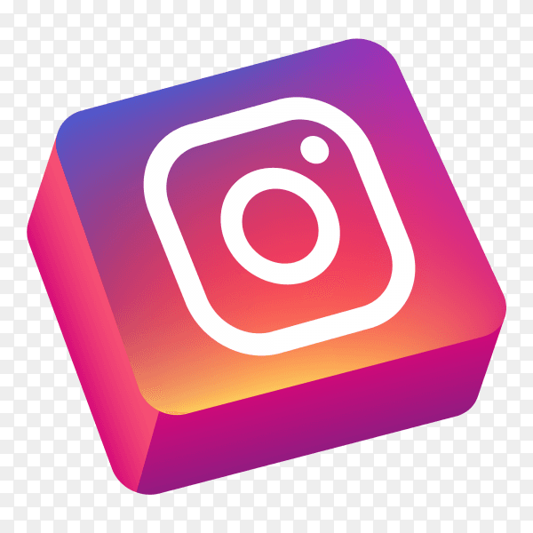 Logo Instagram 3d icon PNG