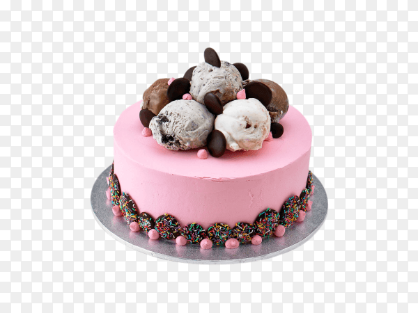 Pink scoop cake PNG