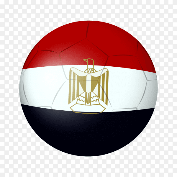 Soccer ball flag Egypt PNG