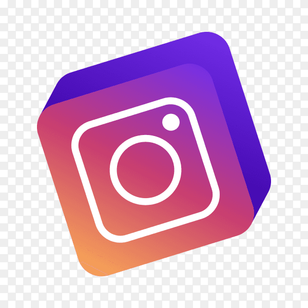 3D Instagram logo PNG