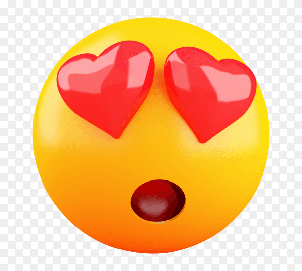 3D emoji love PNG