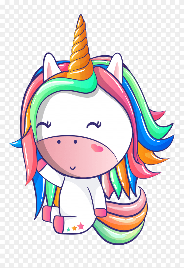 A happy unicorn Vector PNG