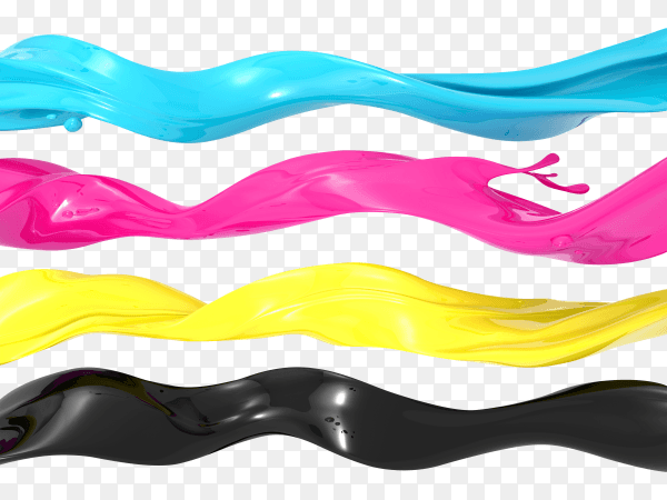 CMYK Paint colors PNG