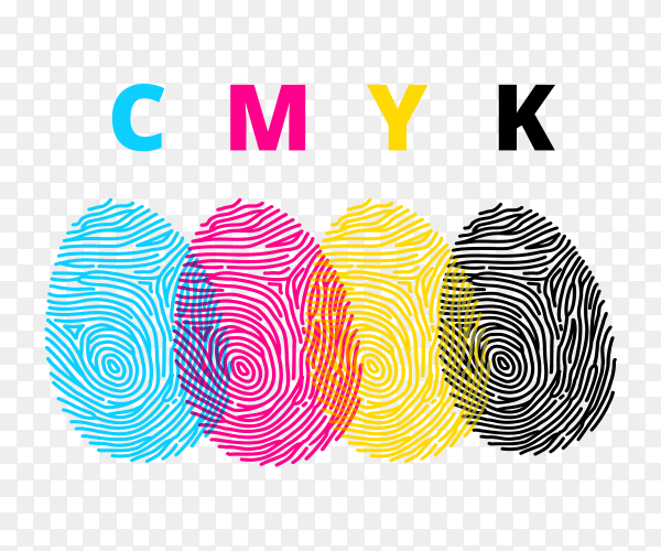 CMYK color print vector PNG