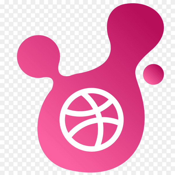 Dribbble button Vector PNG