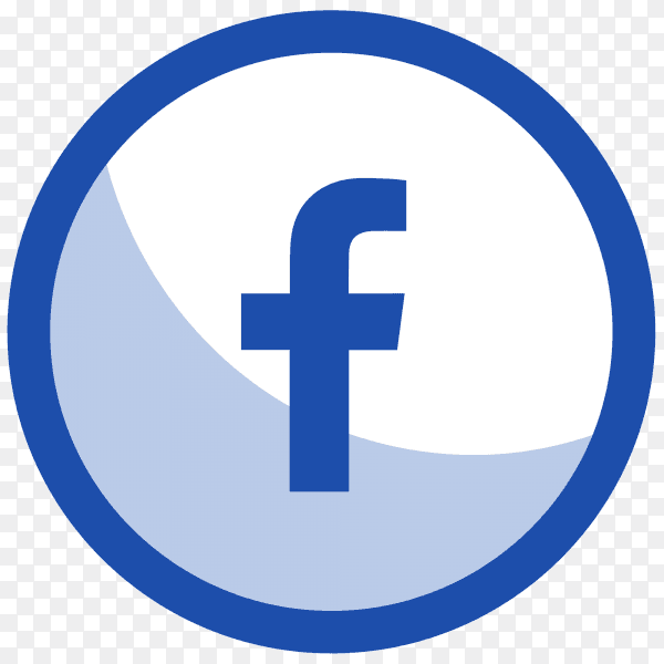 Facebook logo in circle PNG