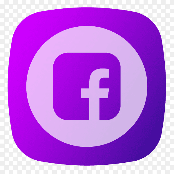 Facebook logo purple PNG