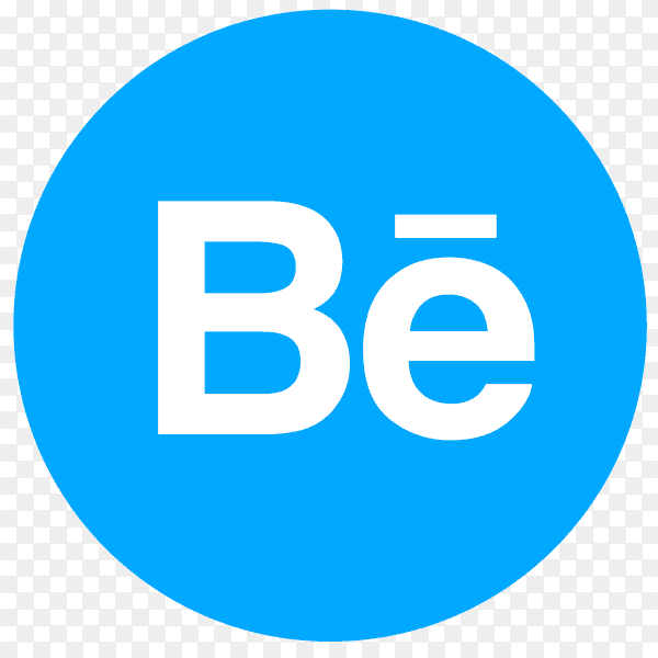 Flat logo Behance PNG