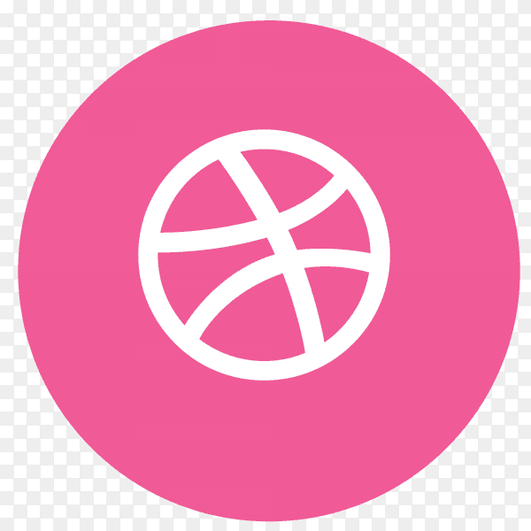 Flat logo Dribbble PNG