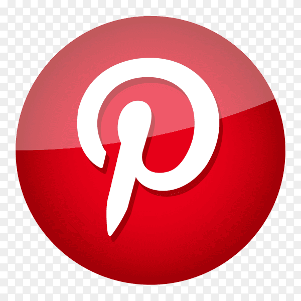 Glossy Pinterest logo PNG