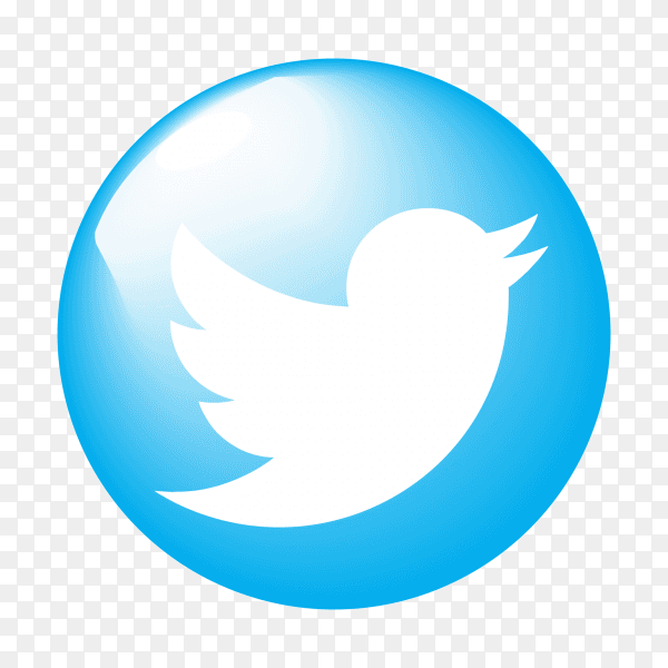 Glossy Twitter icon PNG