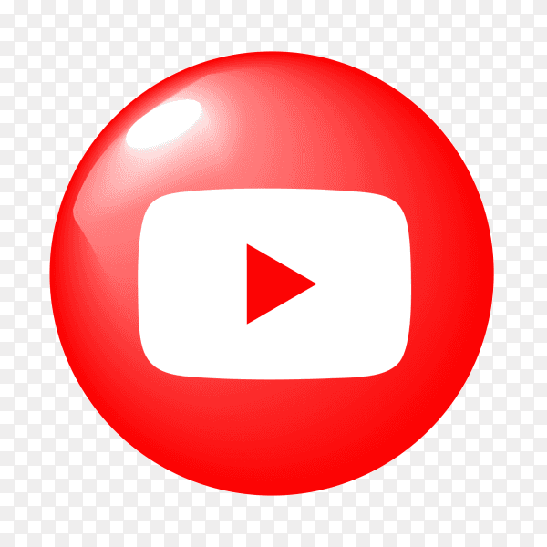 Glossy YouTube icon PNG