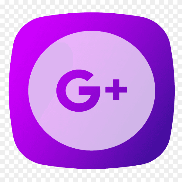 GooglePlus logo purple PNG