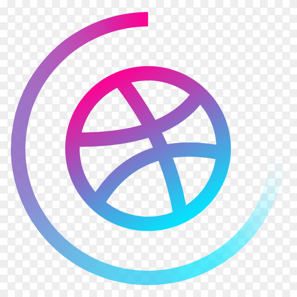 Gradient logo Dribbble PNG