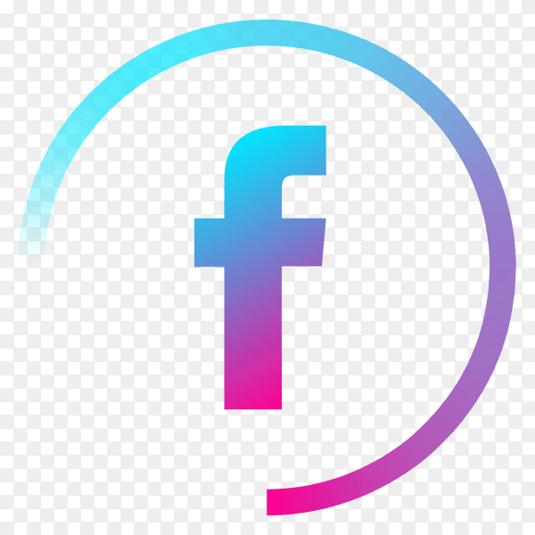 Gradient logo Facebook PNG