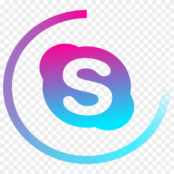 Gradient logo Skype PNG