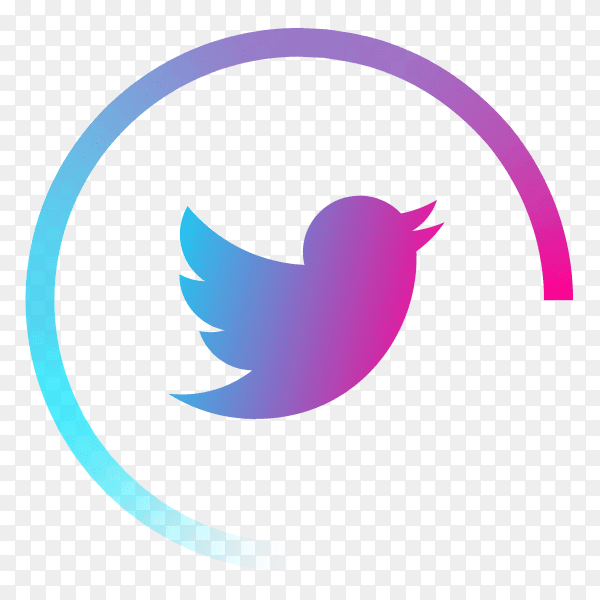 Gradient logo Twitter PNG