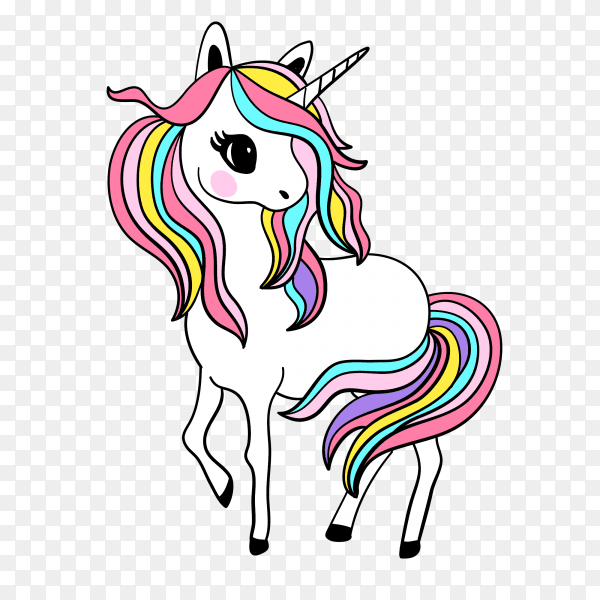 Hand drawn unicorn PNG