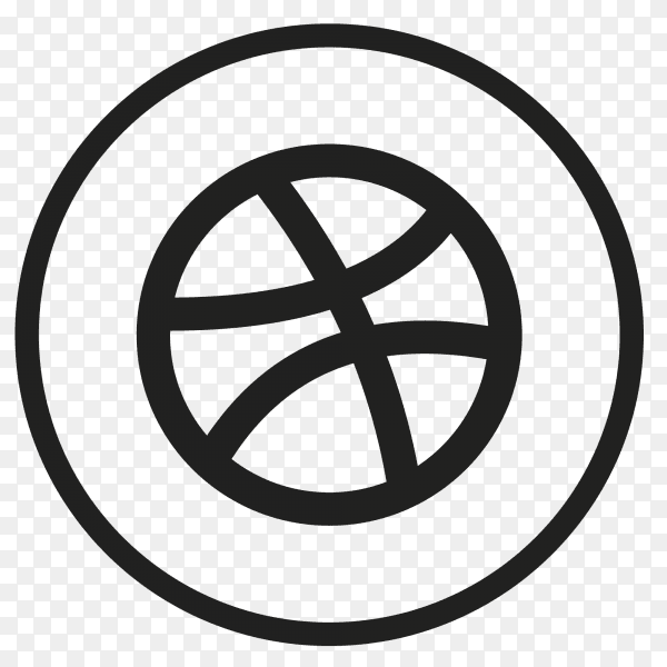Icon Dribbble In circle PNG