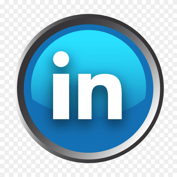 Linkedin logo button PNG