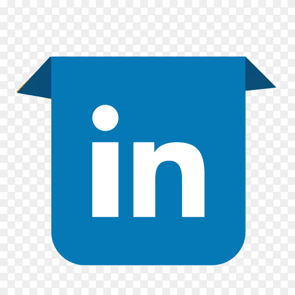 Linkedin logo drop down PNG