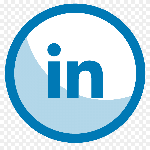Linkedin logo in circle PNG