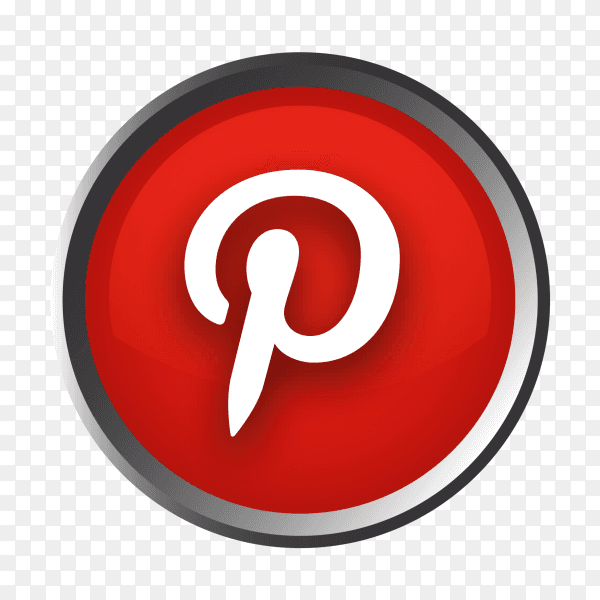 Pinterest logo button PNG