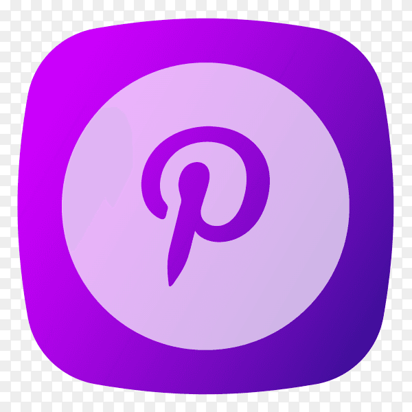 Pinterest logo purple PNG
