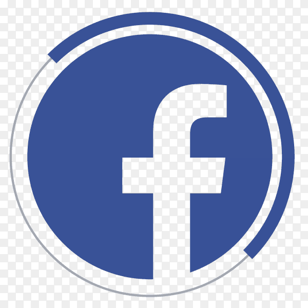 Realistic Facebook logo PNG