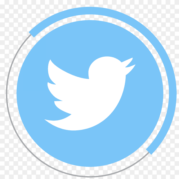 Realistic Twitter logo PNG