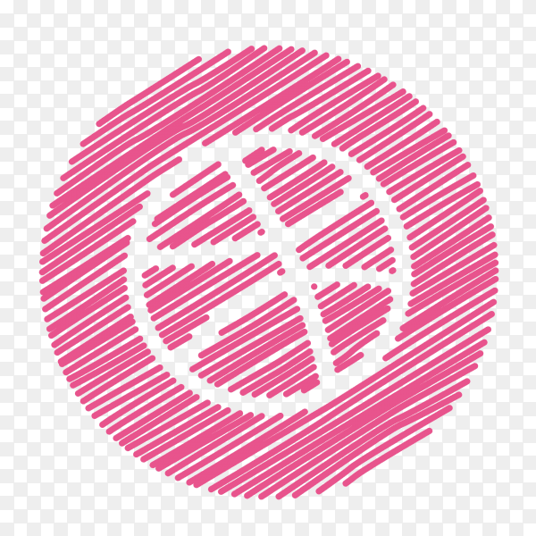 Scribble logo Dribbble PNG