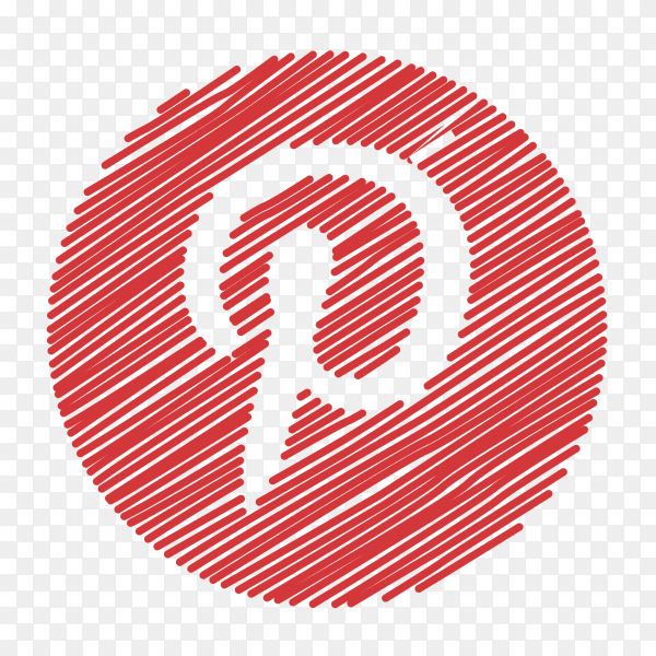 Scribble logo Pinterest PNG