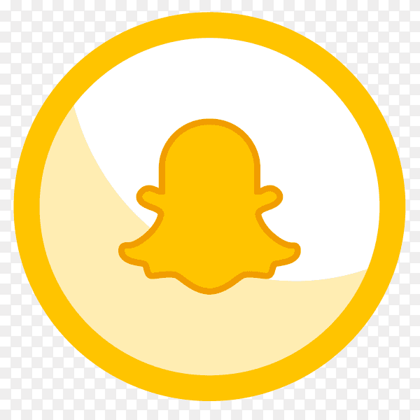 Snapchat logo in circle PNG