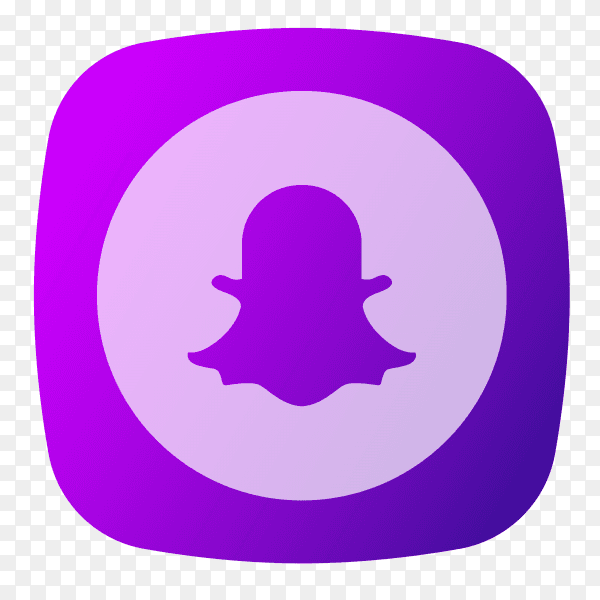 Snapchat logo purple PNG
