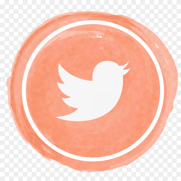Twitter icon watercolor PNG