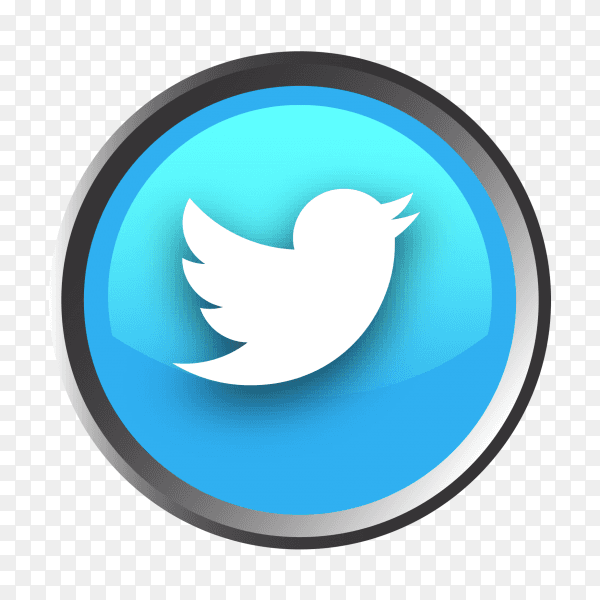 Twitter logo button PNG