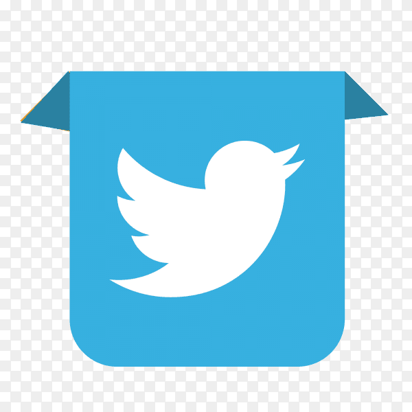Twitter logo drop down PNG