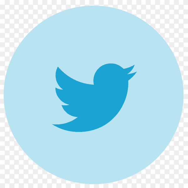 Twitter logo flat PNG