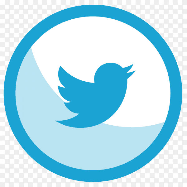 Twitter logo in circle PNG