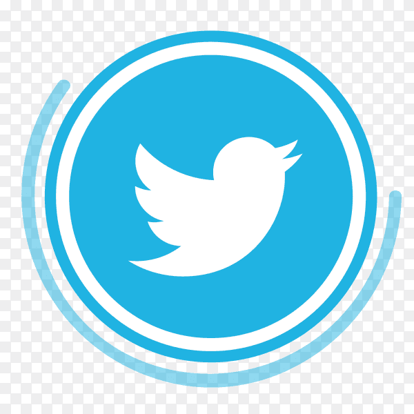 Twitter logo in circles PNG