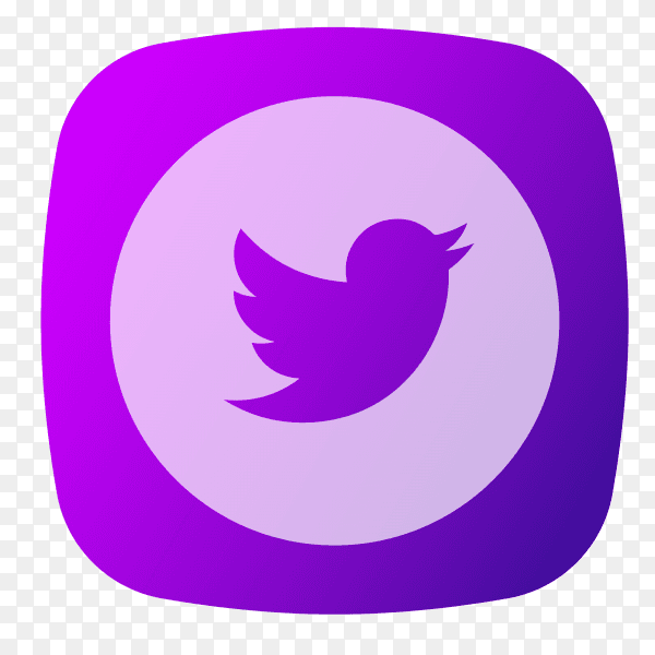 Twitter logo purple PNG