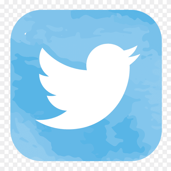 Twitter logo watercolor PNG