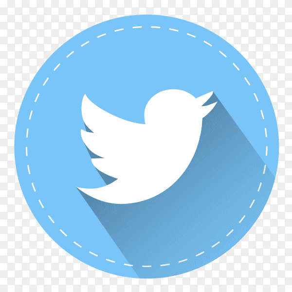 Twitter logo with shadow PNG